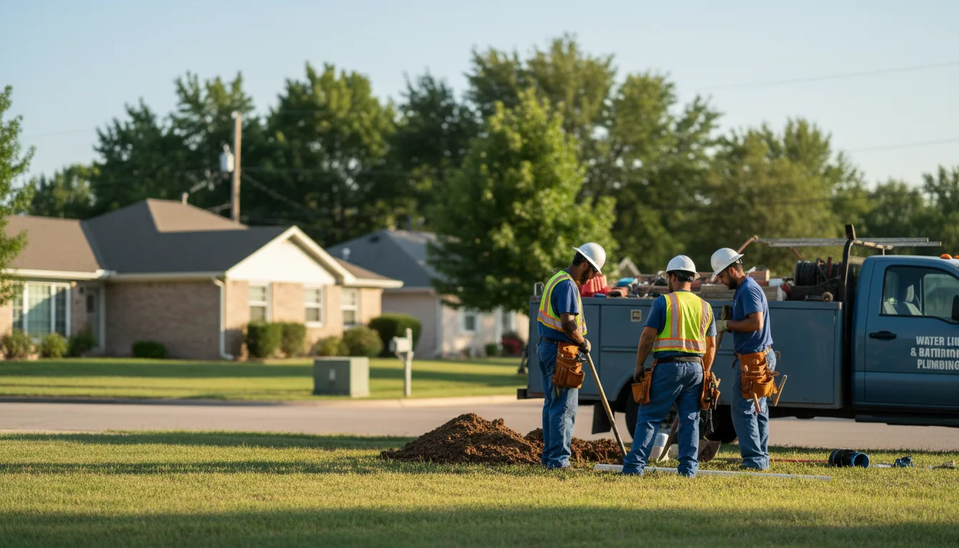 Residential water line and bathroom plumbing service in Alicia, AR